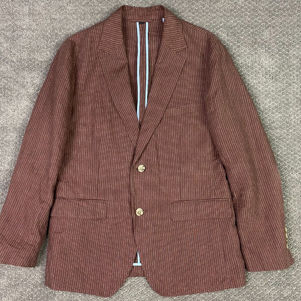 Bonobos Brown Pinstripe Blazer